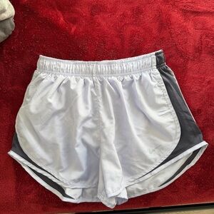 Nike Women's White and Black Athletic Shorts